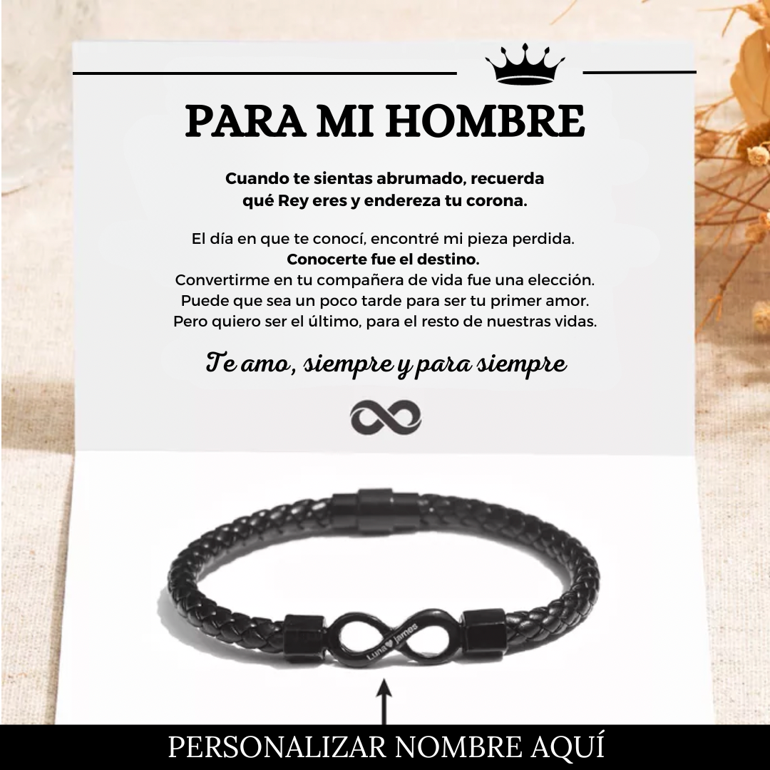Pulsera Infinito – Para mi Hombre
