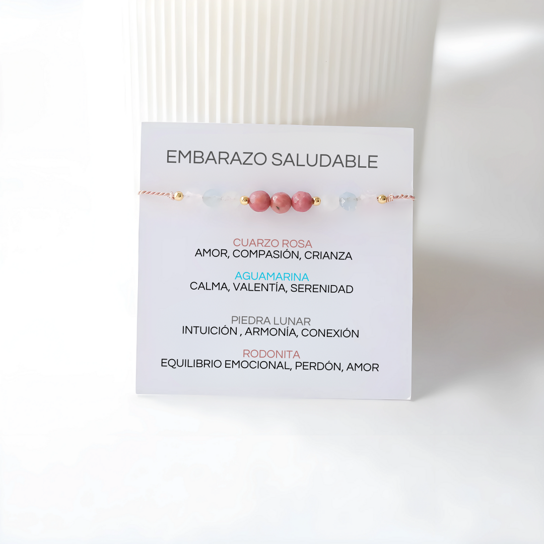 Pulsera Dulce Espera – Celebrando la Maternidad con Piedras Naturales