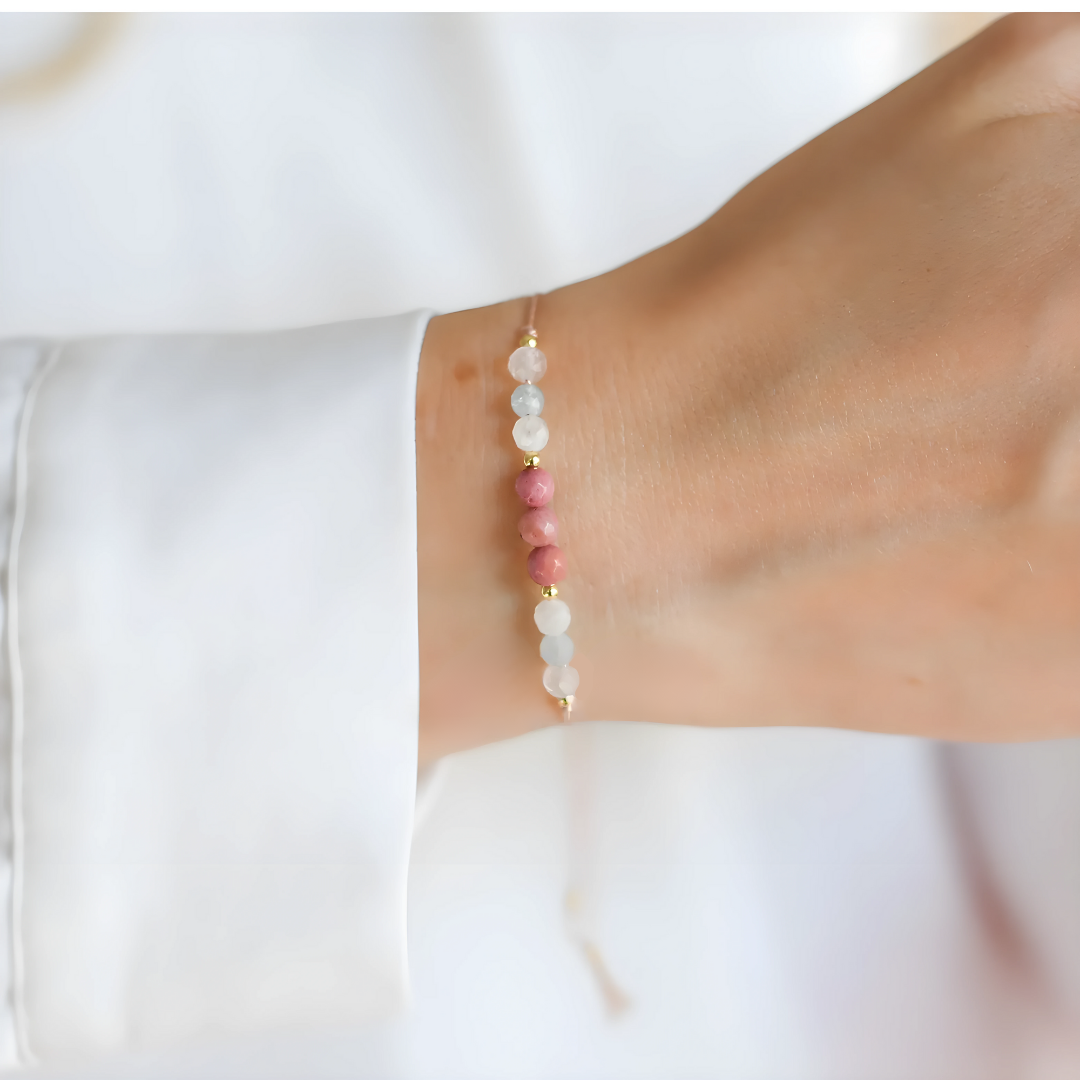 Pulsera Dulce Espera – Celebrando la Maternidad con Piedras Naturales