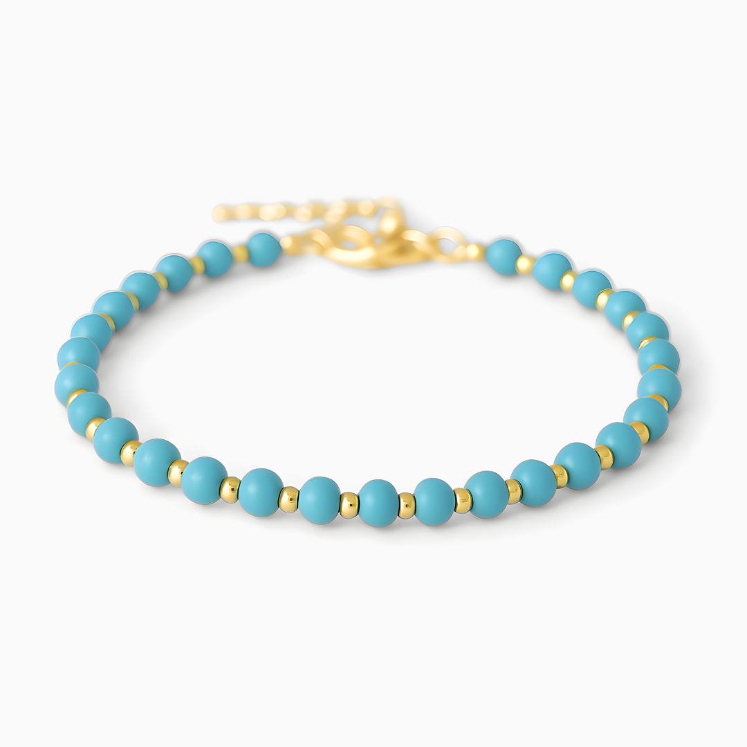 Pulsera Autoconfianza y Valentía de Turquesa Natural
