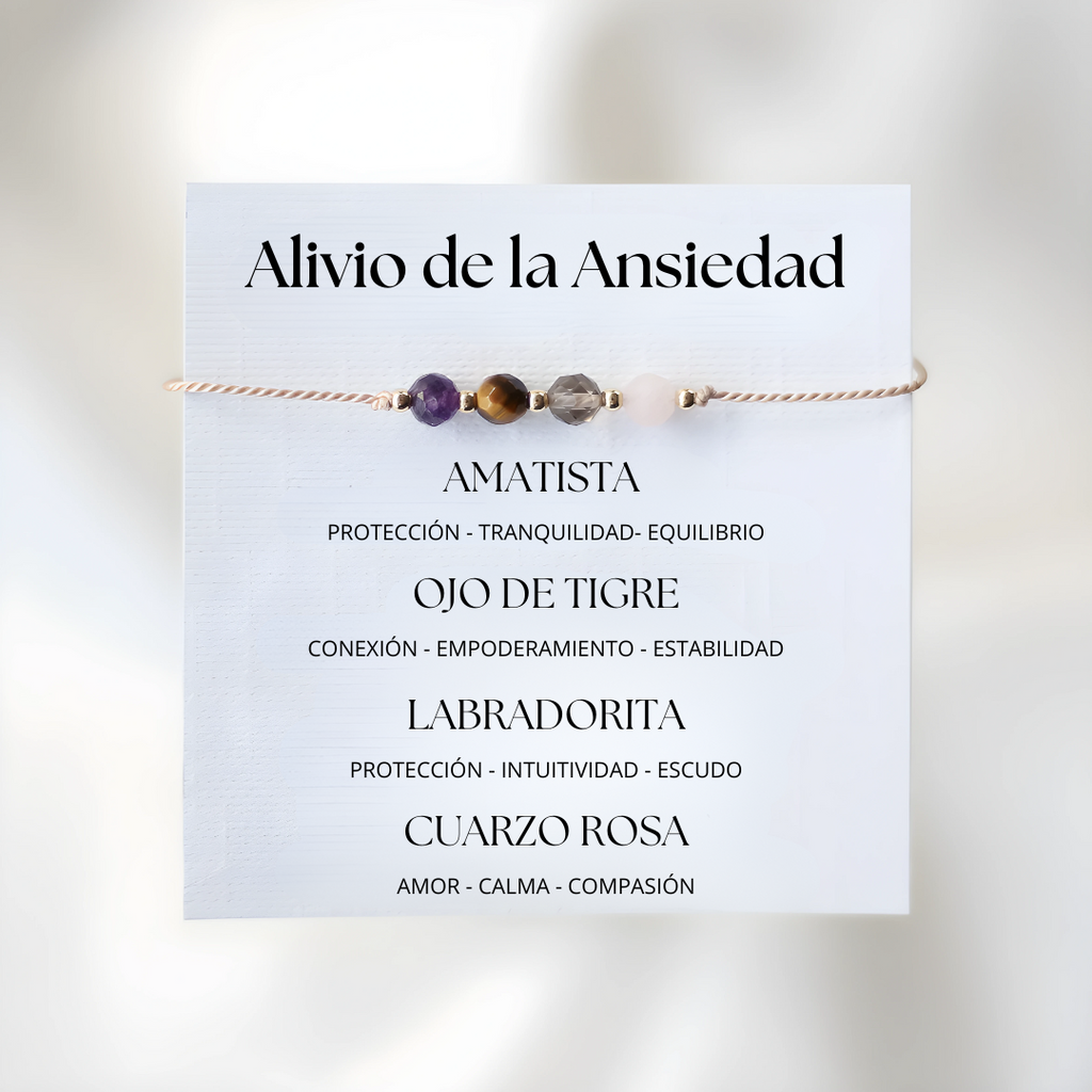 Pulsera Alivio de Ansiedad – Serenidad y Equilibrio con Piedras Naturales