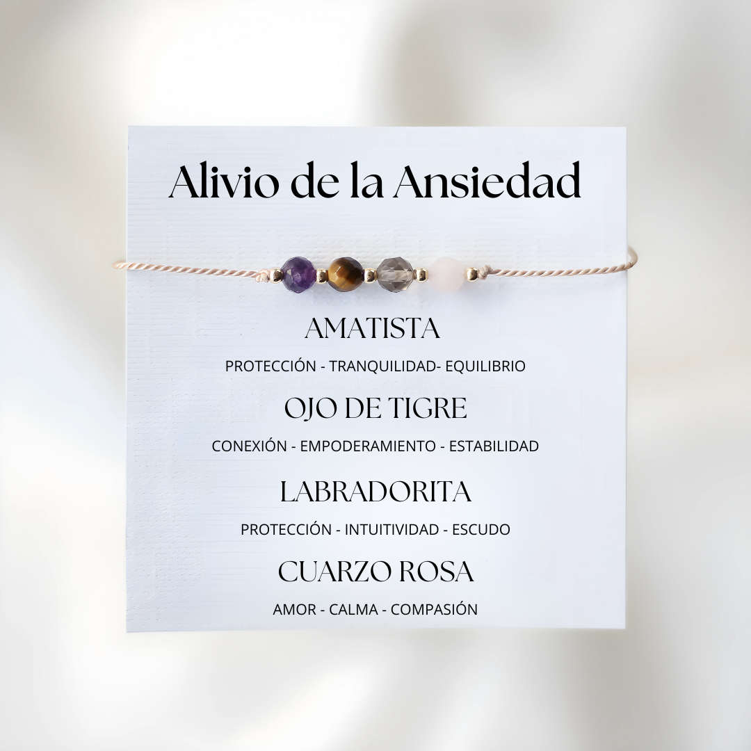 Pulsera Alivio de Ansiedad – Serenidad y Equilibrio con Piedras Naturales