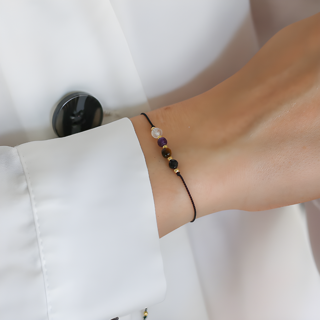 Pulsera de Protección Energética – Amuleto de Piedras Naturales