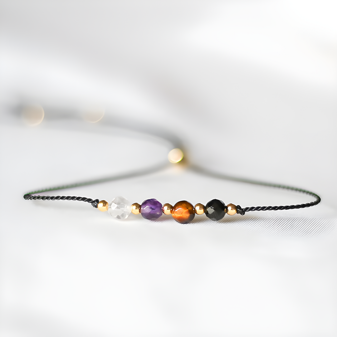Pulsera de Protección Energética – Amuleto de Piedras Naturales