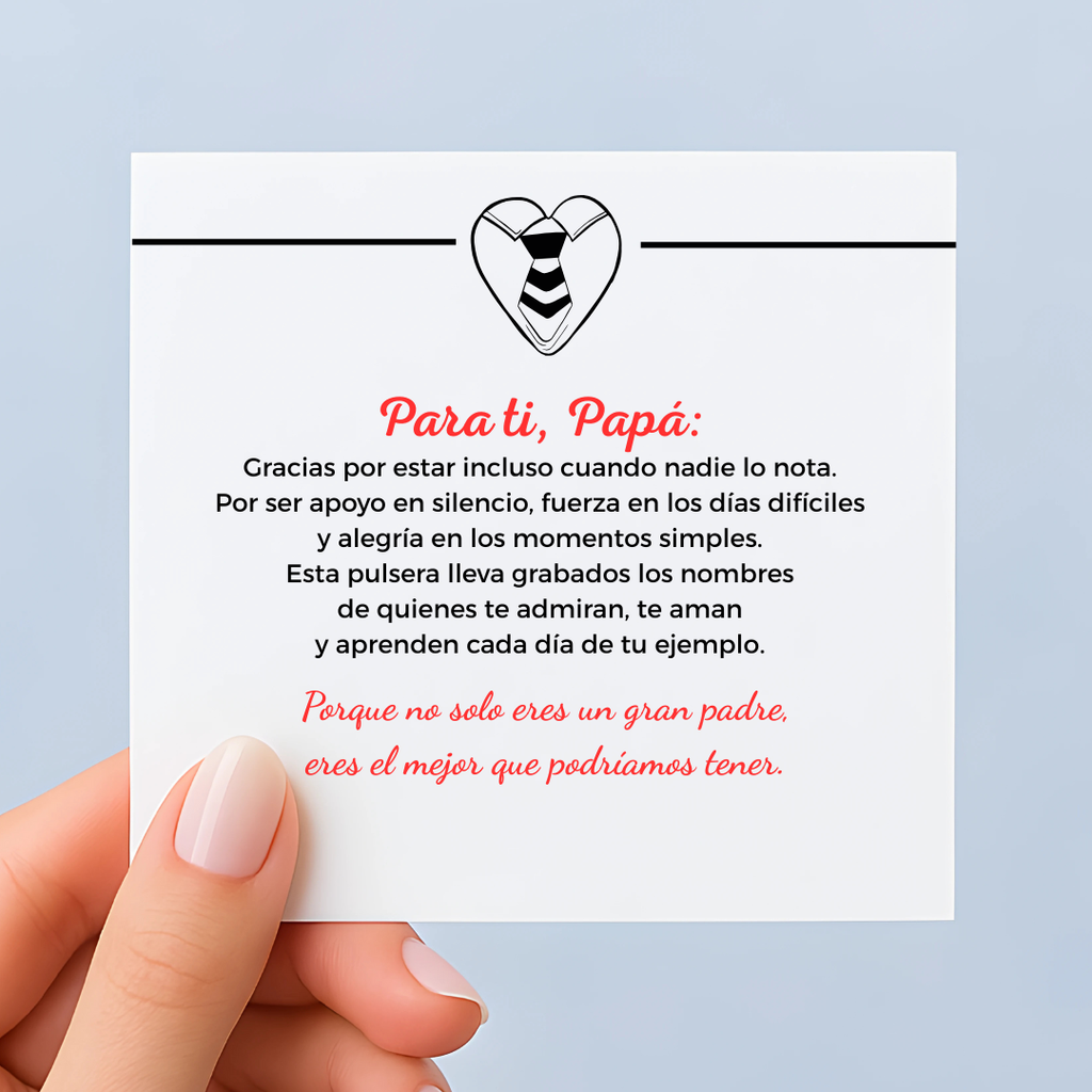 Pulsera El Mejor Papá – Personalizable