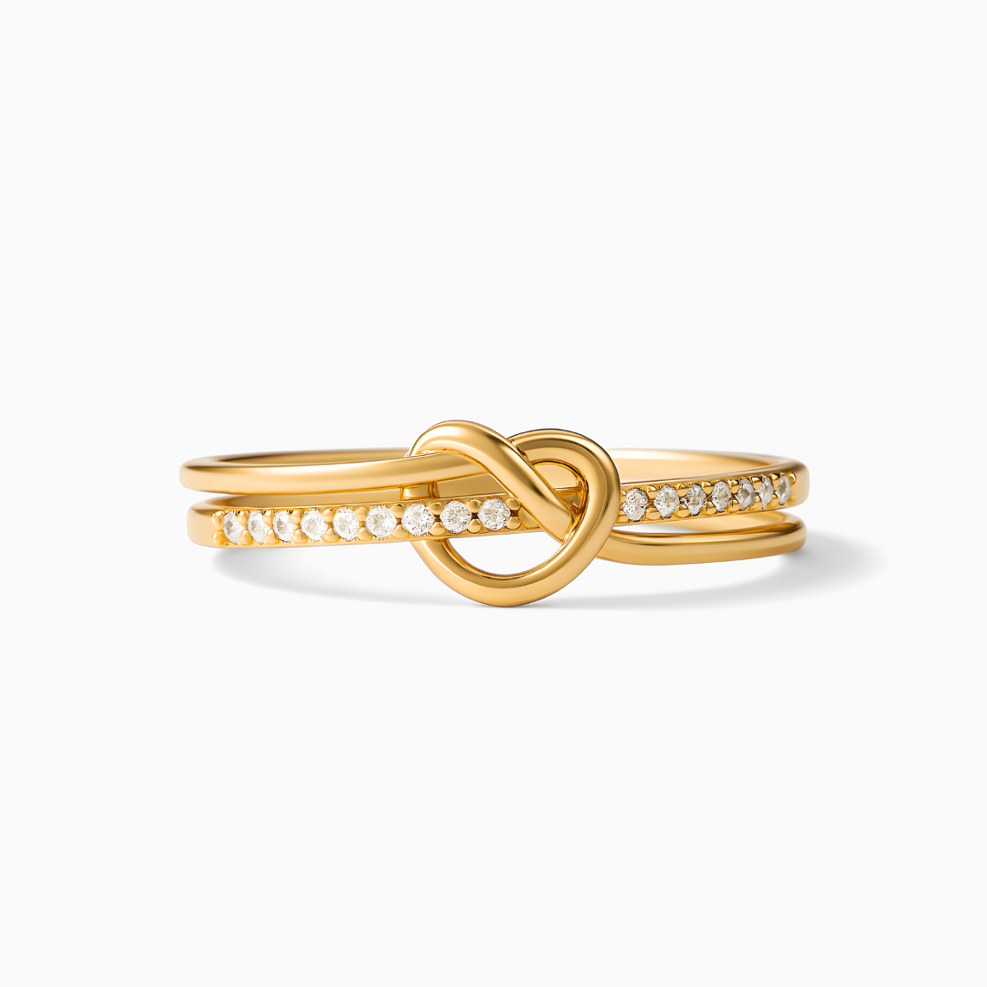 Anillo Nudo de corazón - Anillos de Plata y Oro | Valentina Jewels