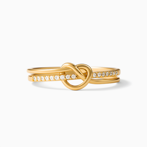 Anillo Nudo de corazón - Anillos de Plata y Oro | Valentina Jewels