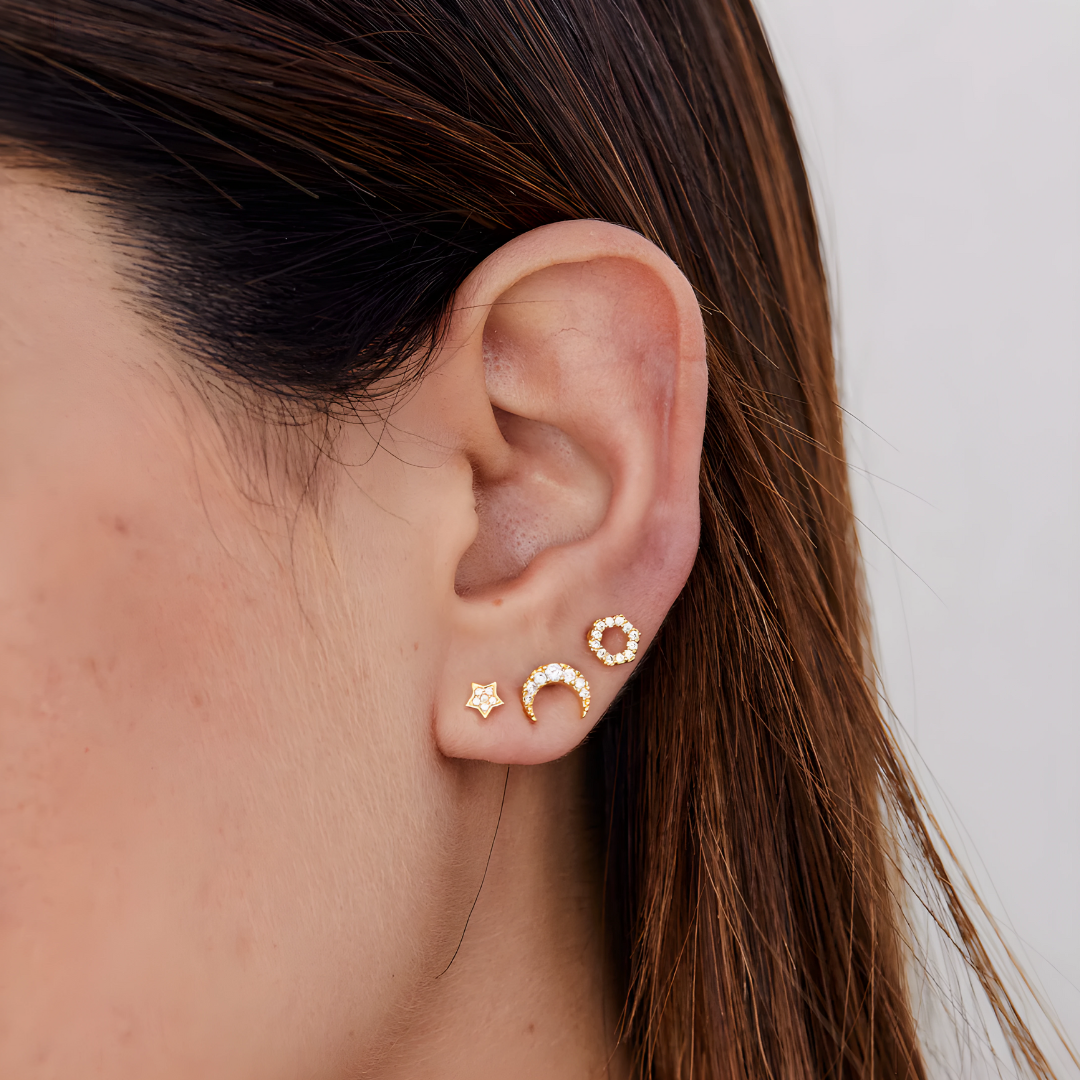 Pendientes Mini Luna S925