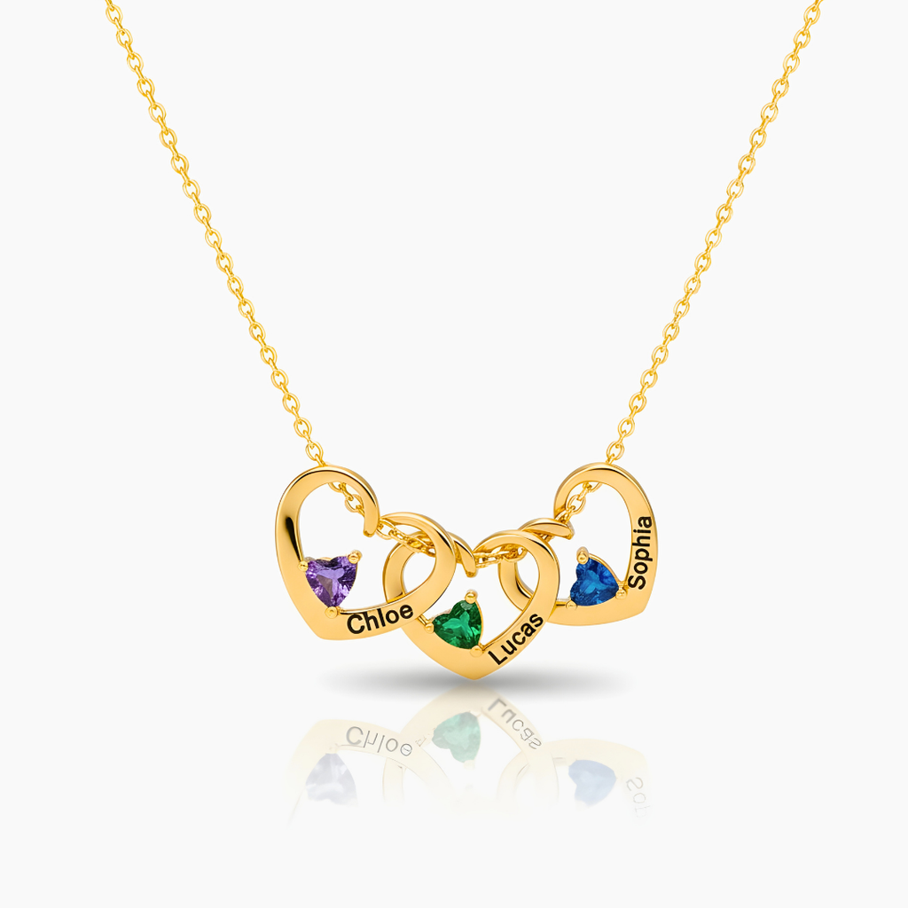 Collar Corazones Entrelazados – A mi Madre