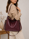 Bolso de Mano de Lujo en Piel Vegana Hobo Antirrobo