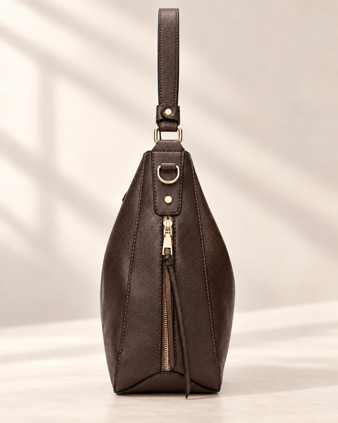 Bolso de Mano de Lujo en Piel Vegana Hobo Antirrobo