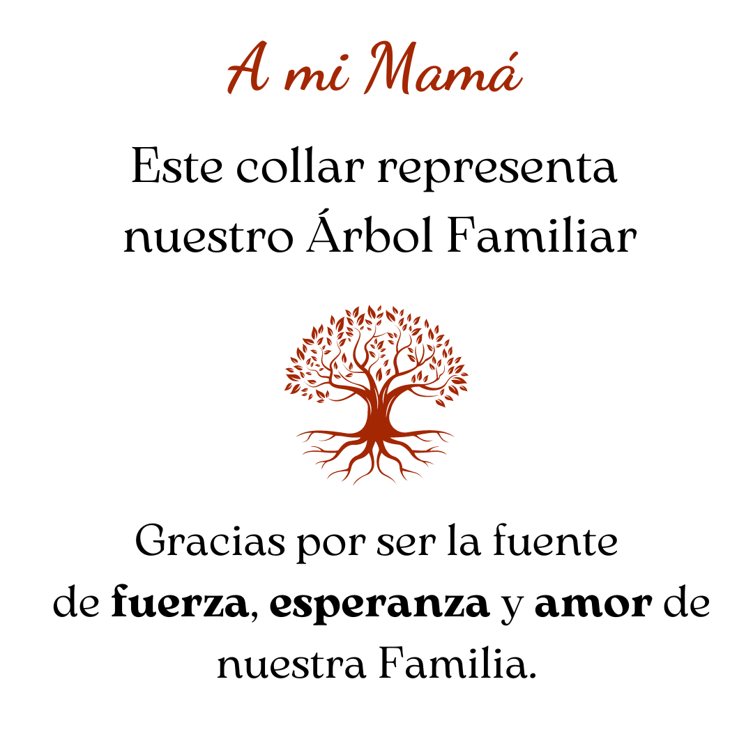 Collar Árbol de la Familia – A mi Mamá