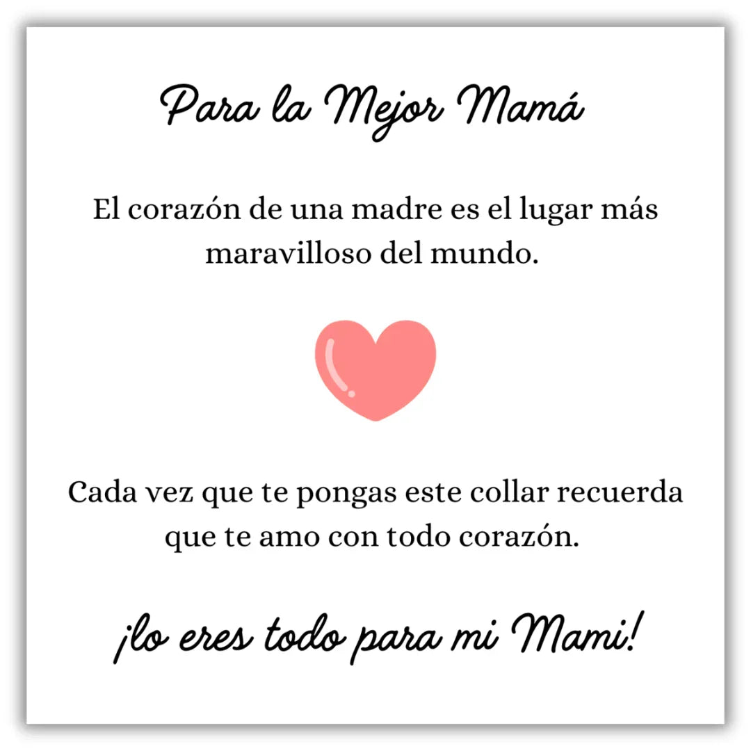Collar personalizado con piedra de nacimiento – A mi Madre