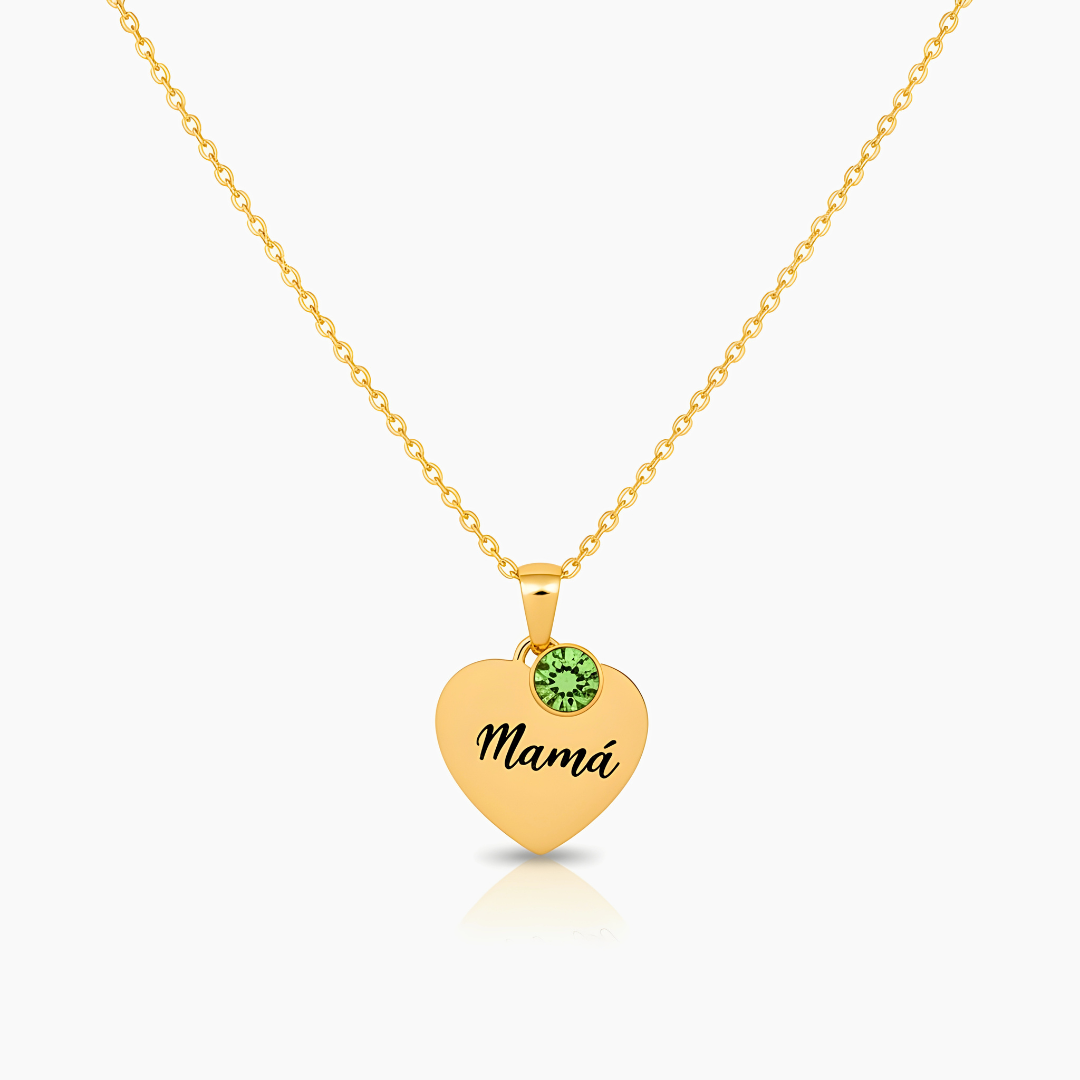 Collar personalizado con piedra de nacimiento – A mi Madre