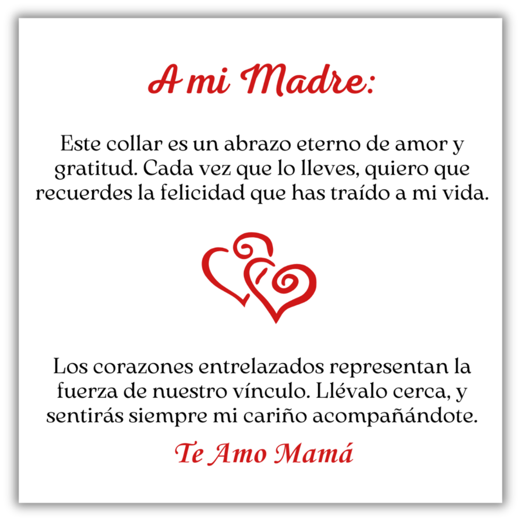 Collar Corazones Entrelazados – A mi Madre