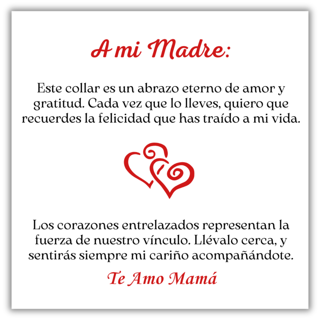 Collar Corazones Entrelazados – A mi Madre