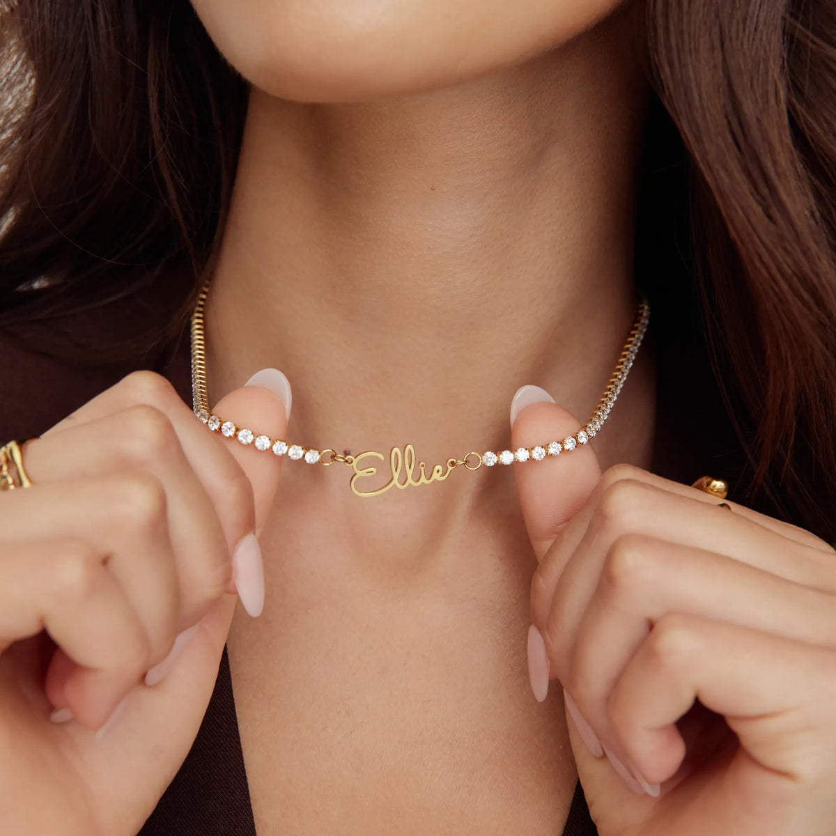Collar Personalizado con Nombre y Circonias