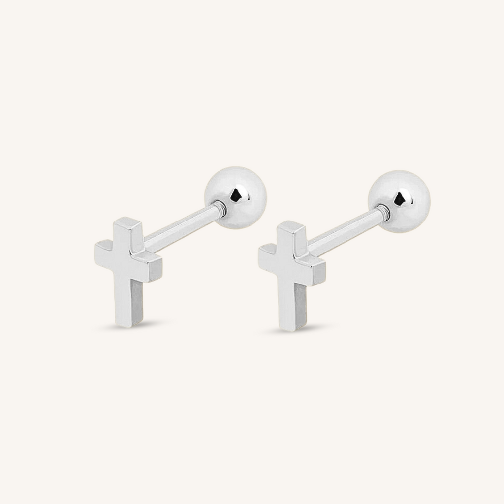Pendientes Cruz Minimal