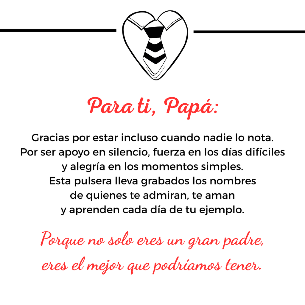 Pulsera El Mejor Papá – Personalizable
