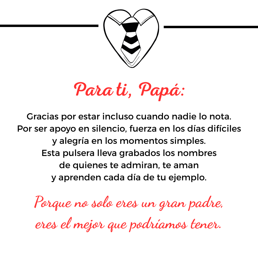 Pulsera El Mejor Papá – Personalizable