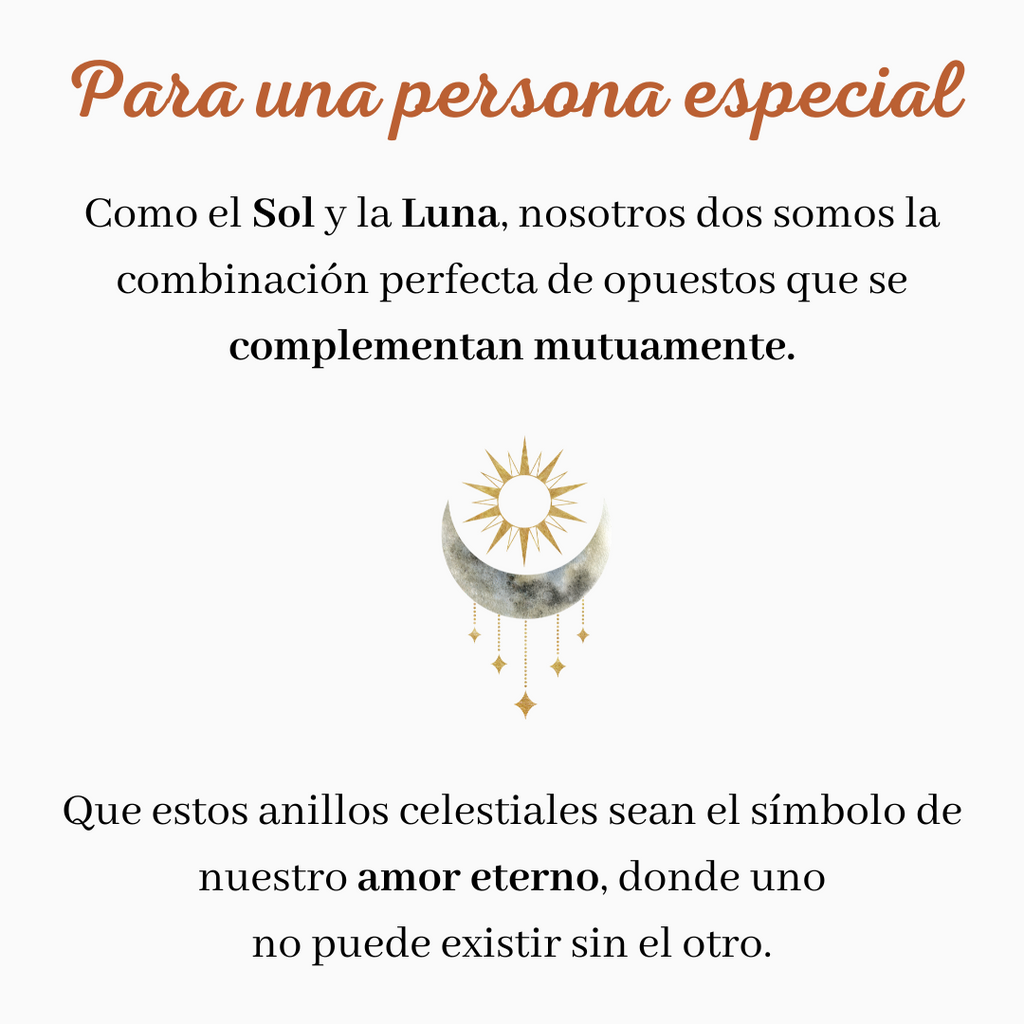 Set de dos Anillos Celestiales – Sol & Luna