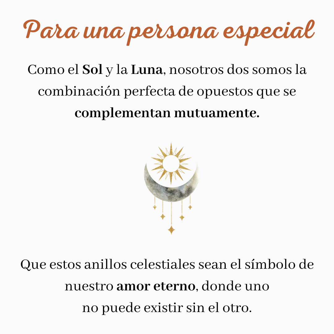 Set de dos Anillos Celestiales – Sol & Luna