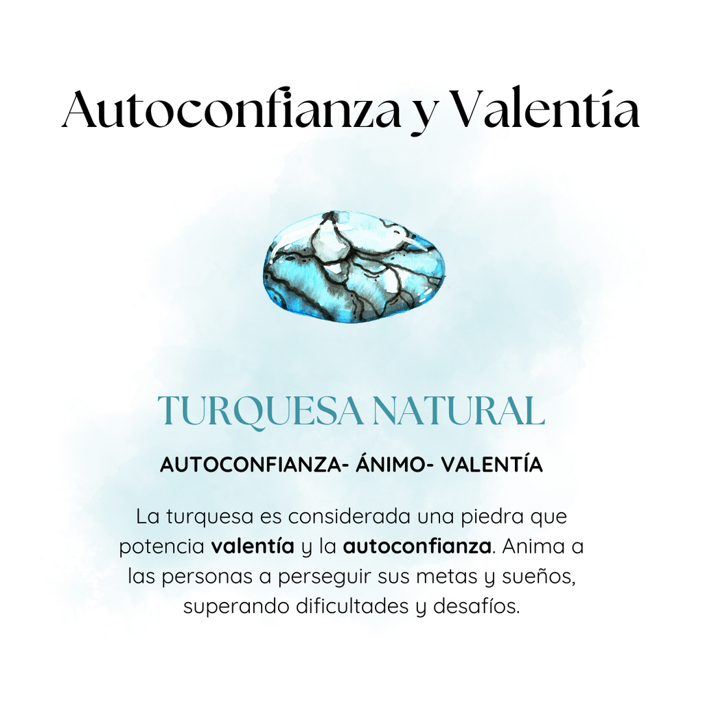 Pulsera Autoconfianza y Valentía de Turquesa Natural