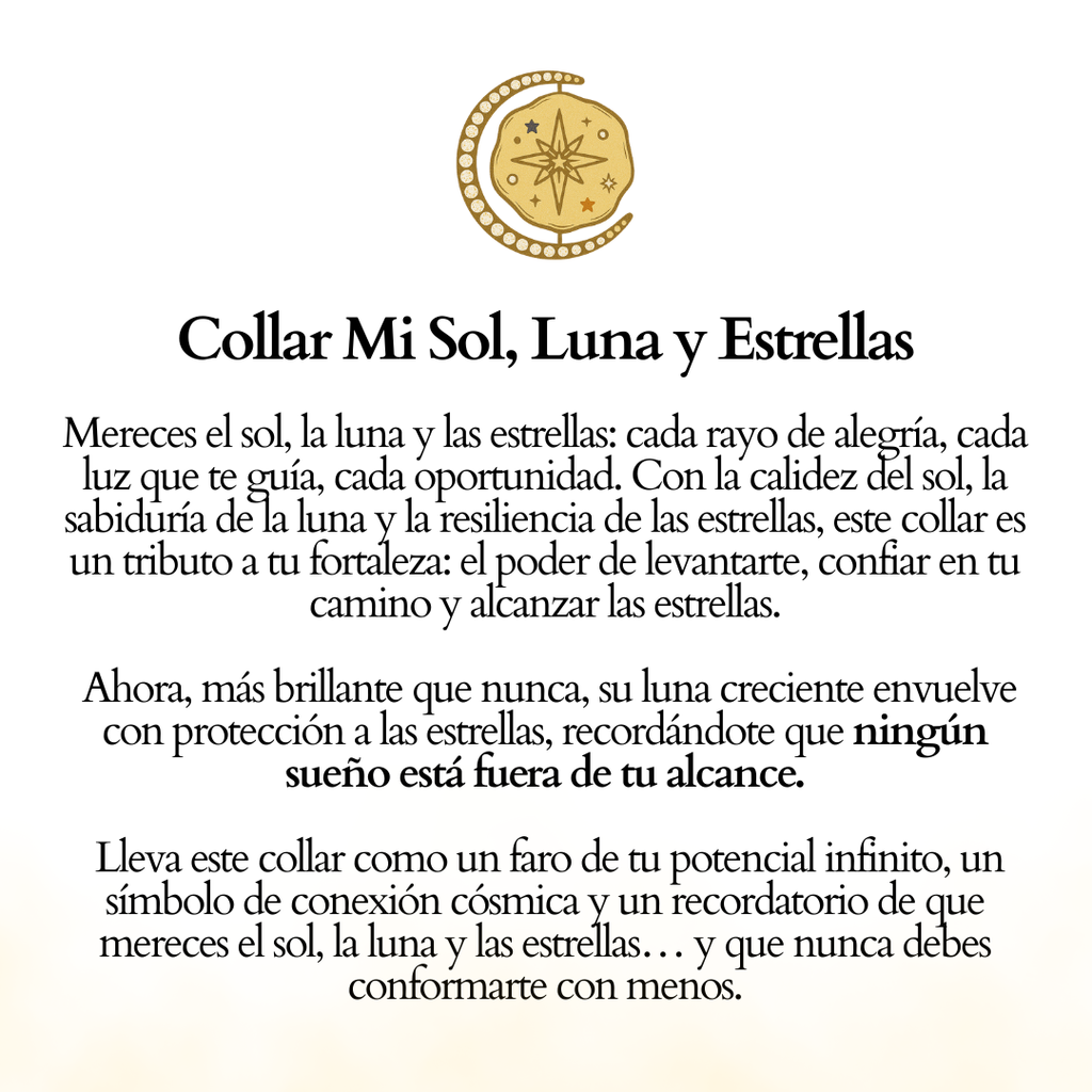Collar Mi Sol, Luna y Estrellas