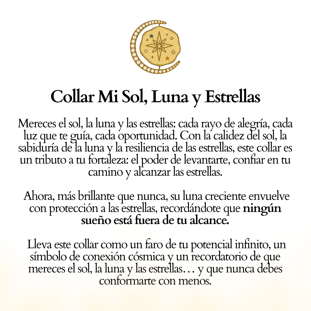 Collar Mi Sol, Luna y Estrellas