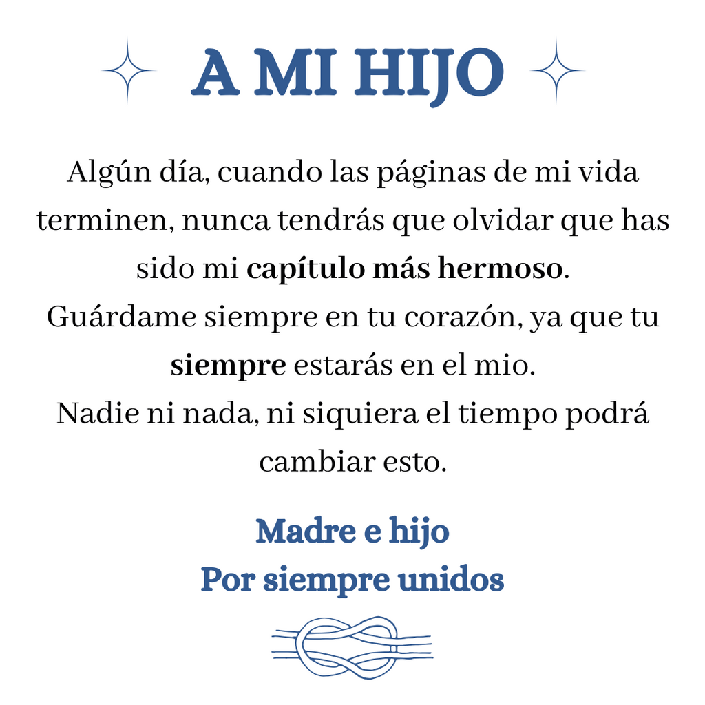 Pulsera Nudo Eterno – A Mi Hijo