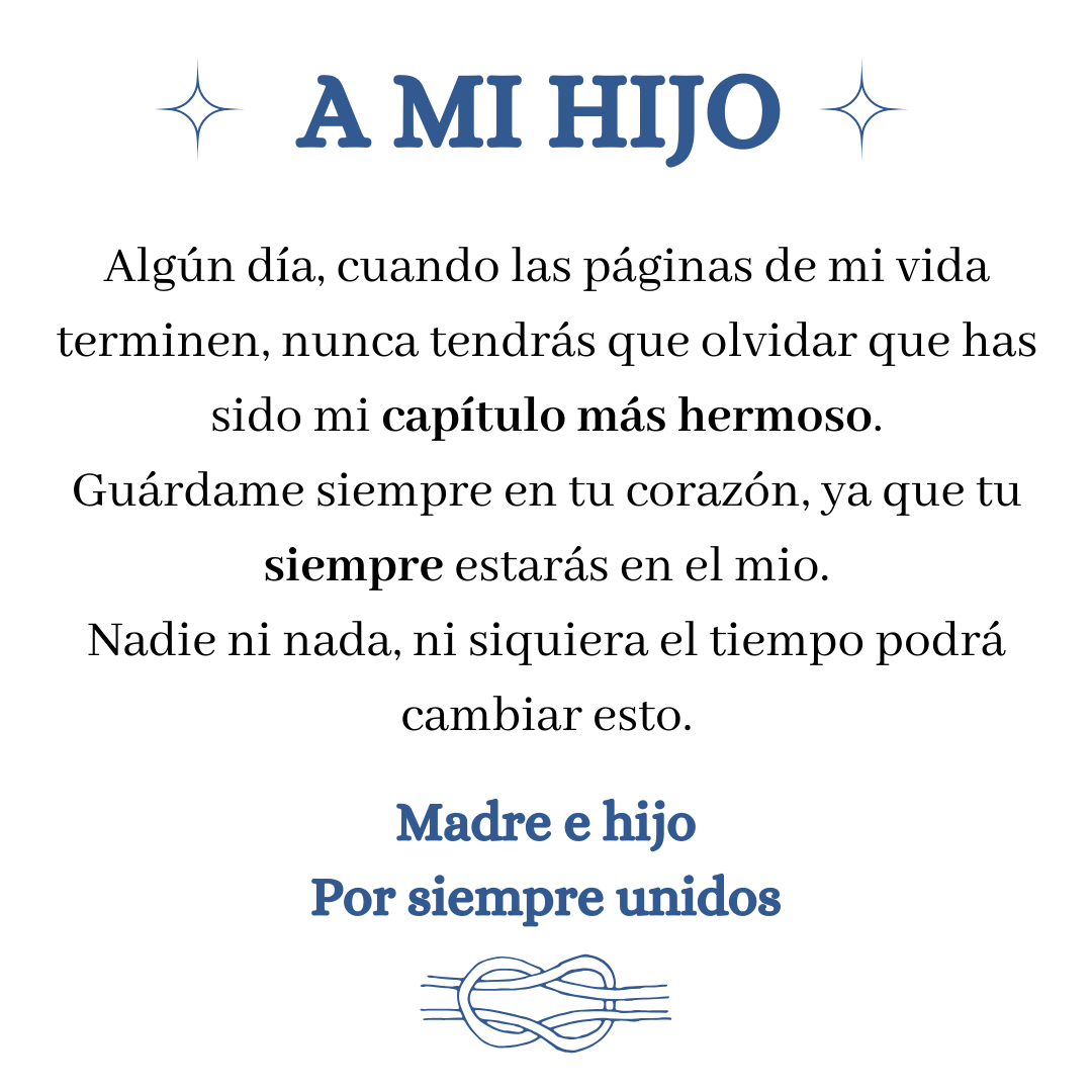 Pulsera Nudo Eterno – A Mi Hijo