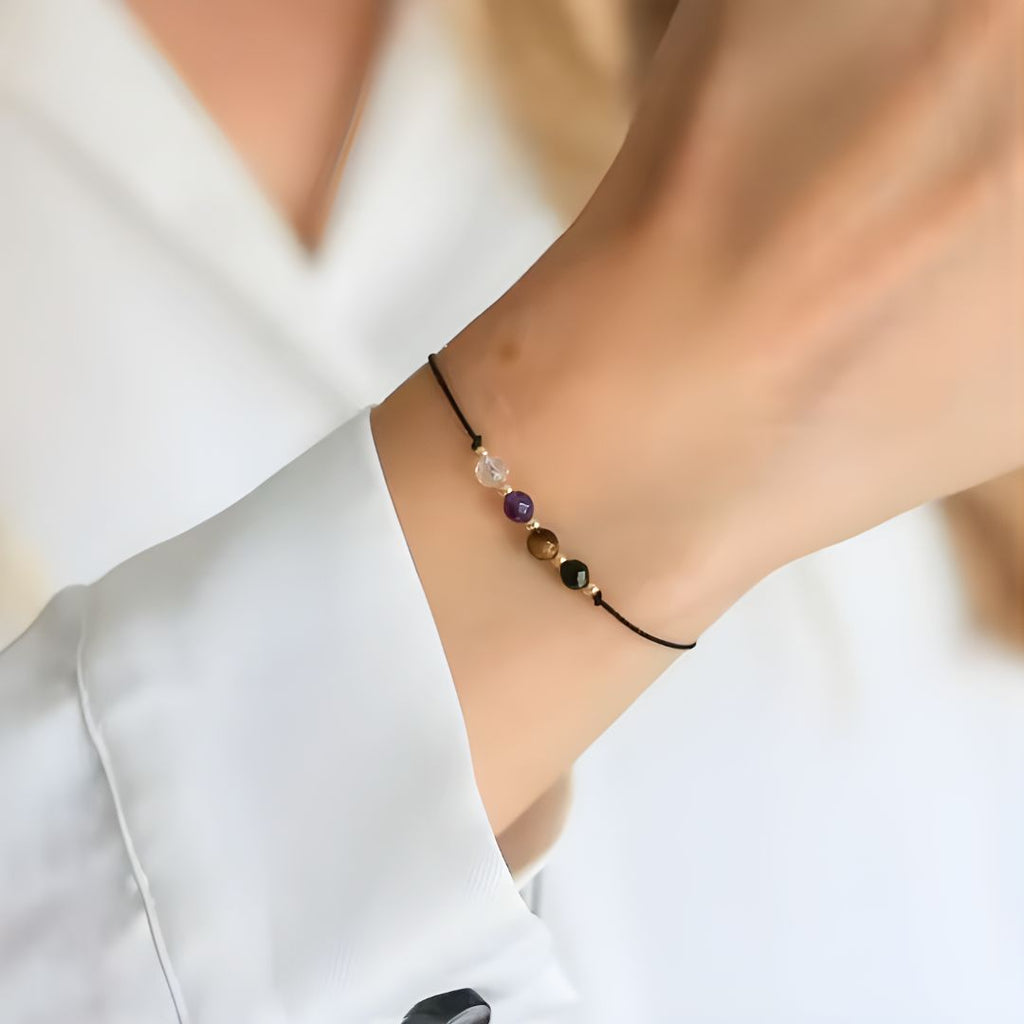 Pulsera de Protección Energética – Amuleto de Piedras Naturales