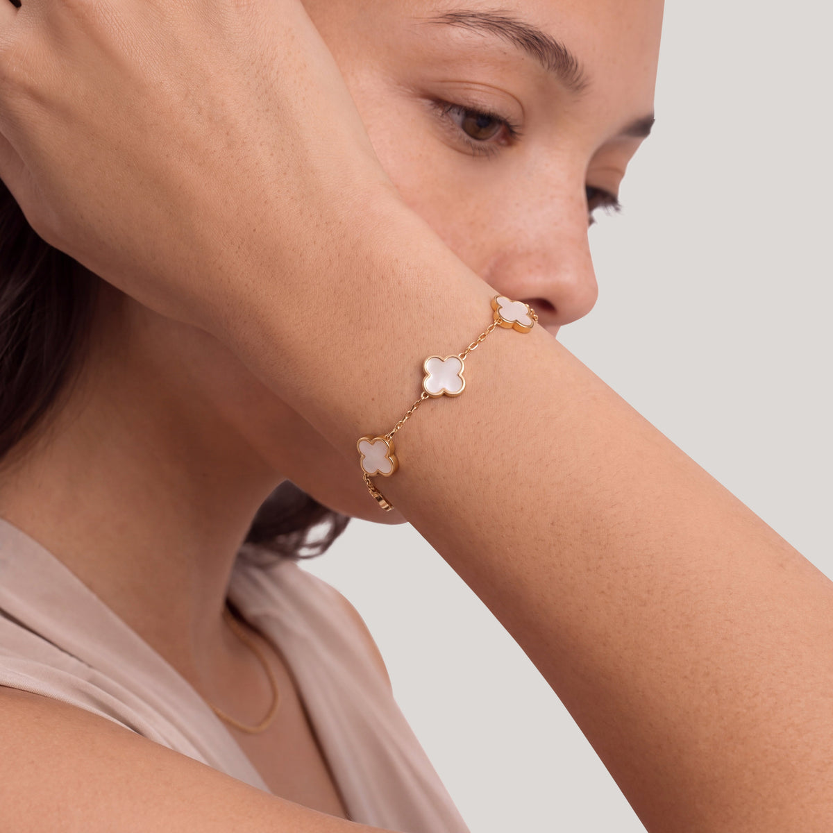 Pulsera Trébol de Perla
