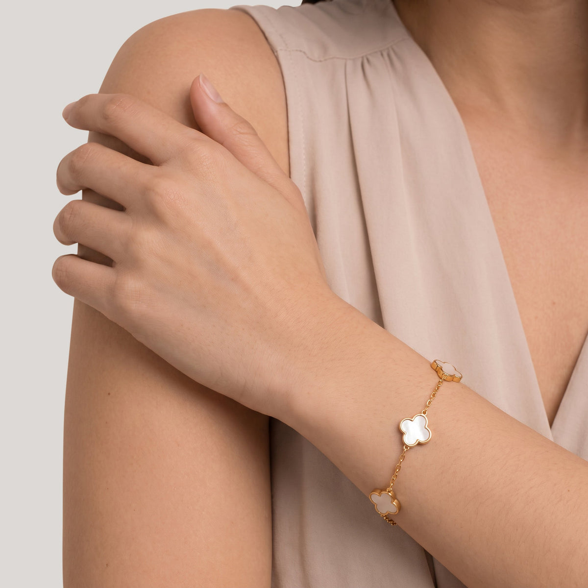 Pulsera Trébol de Perla