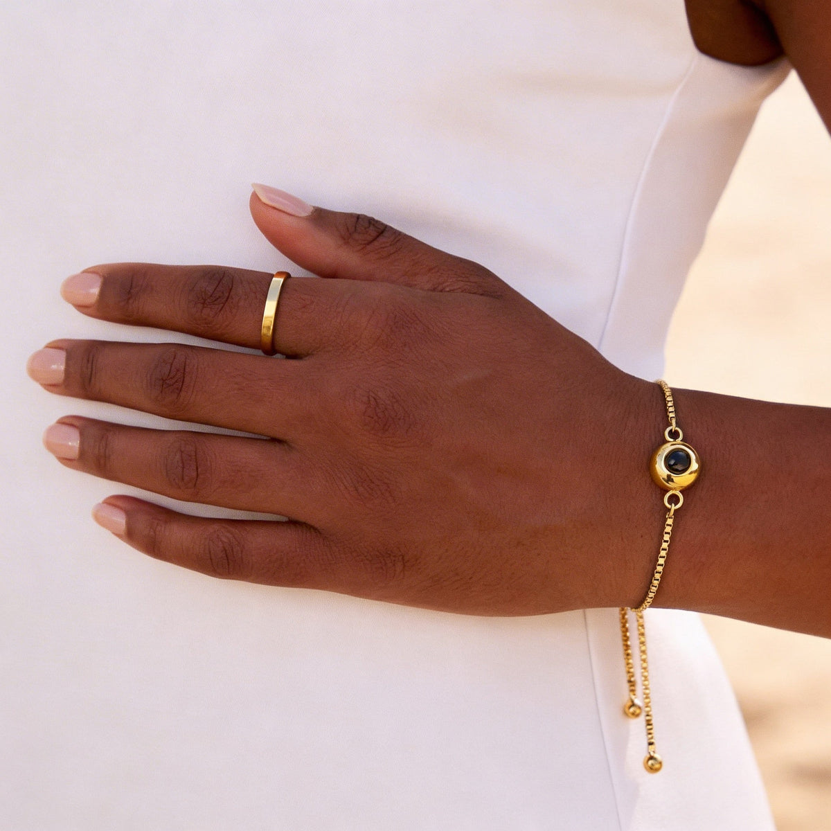 Pulsera Ajustable con Foto Oculta