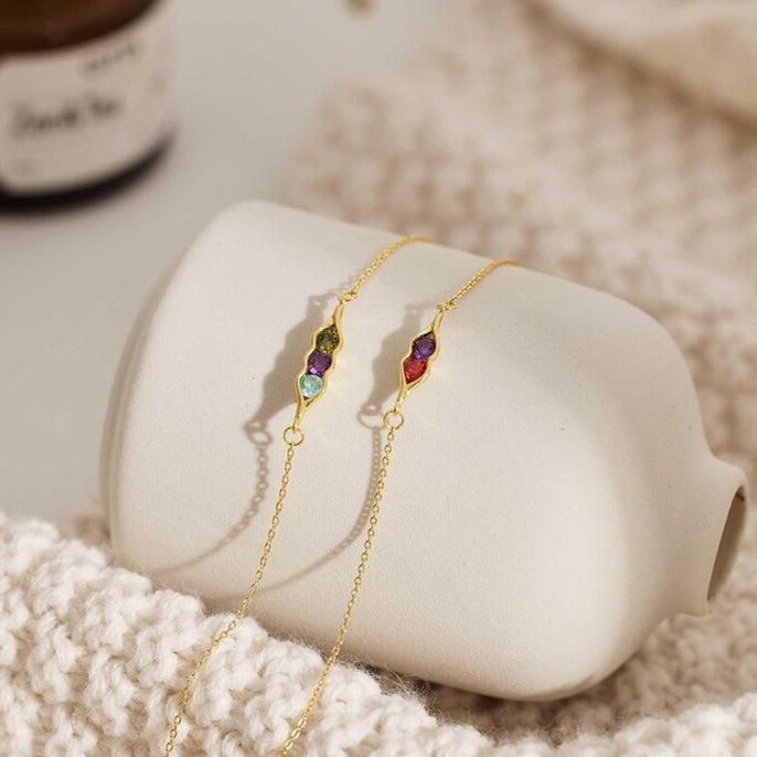 Pulsera Uña y Carne con Piedras de Nacimiento