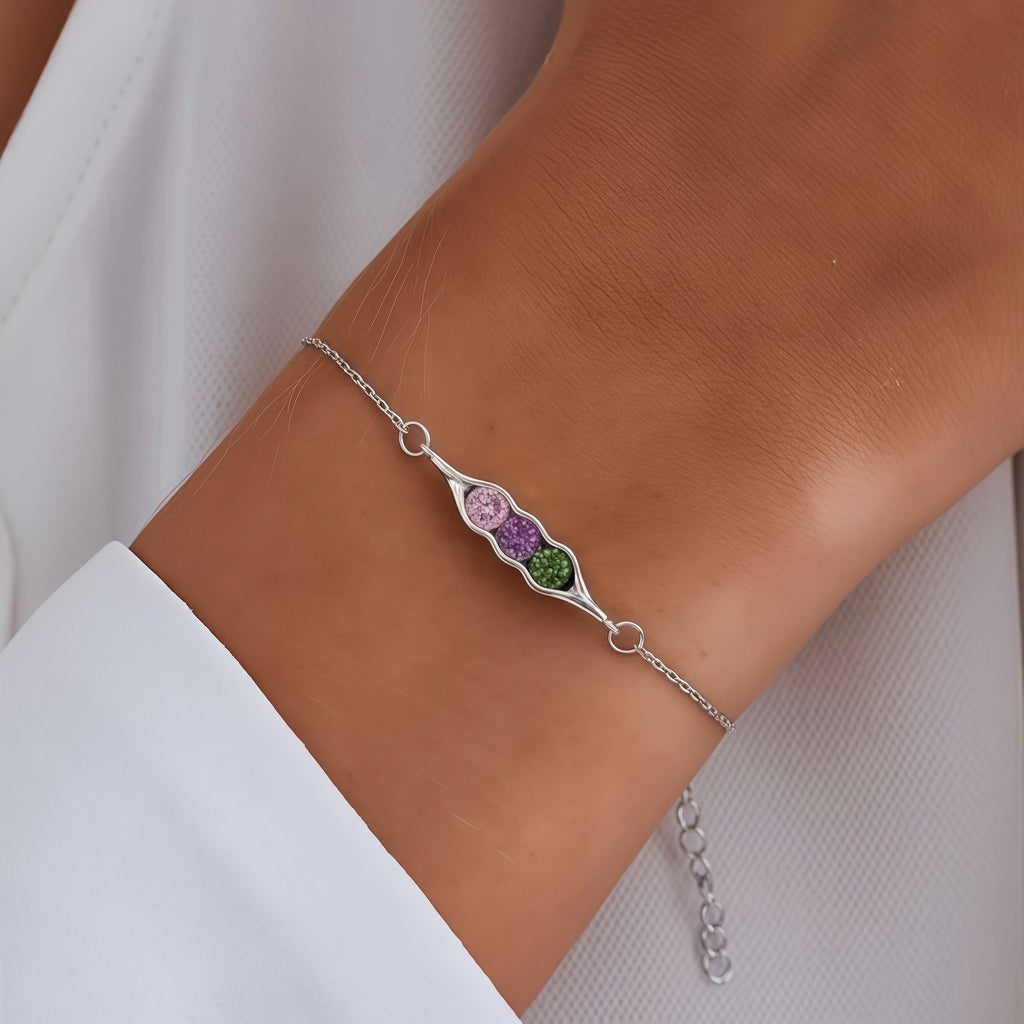 Pulsera Uña y Carne con Piedras de Nacimiento